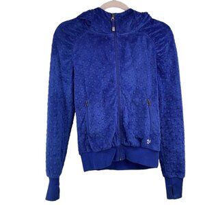 𝅺triple slip purple minky zip up hoodie warm soft cozy purple sz 10-12